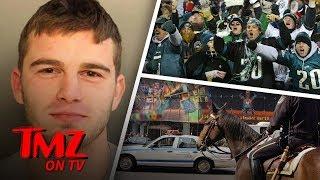 Eagles Fan Punches A Police Horse After Getting Thrown Out! | TMZ TV