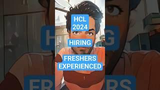 hcl recruitment 2024 | job vacancy 2024 #latestjobs #job2024 #shortsfeed #shorts #trendingshorts