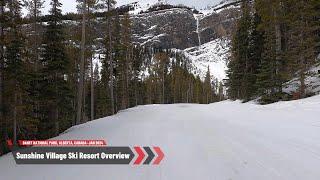 Banff Sunshine Village Ski Resort Overview and Ski Trail Videos in 4K