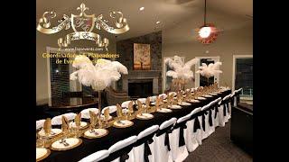 BLACK, WHITE AND GOLD DECORATION