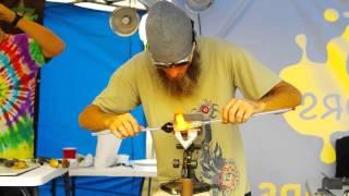 Lodi Glass live glassblowing demo at 710 Vapors 4/20/2016