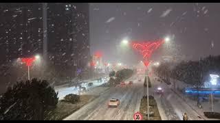 Let’s enjoy the video of first heavy snow in Weifang City in 2024 !