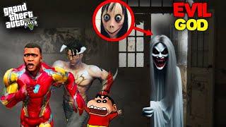 EVIL GOD Attack FRANKLIN and SHINCHAN In GTA 5.. (Horror Mod)