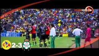 América vs Santos 2-4 GOLAZO de Oribe Peralta Jornada 10 Clausura 2014 Liga MX