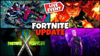 STACKED Fortnite Update TOMORROW️ (Live Event LEAKS, Spider-Man VS Venom Collab, TMNT Items, ...)