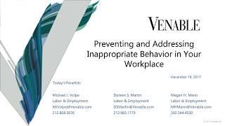 Preventing and Addressing Inappropriate Behavior in Your Workplace