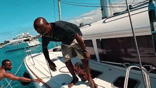 Docking couple Mooring at slipway in Dar es salaam, Blue Peter and Umoja Cat