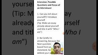 Possible Questions during Neuro Interview