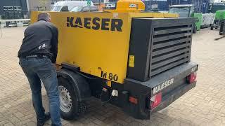 Kaeser M80 Kubota V3307 Mobiele Silent Diesel Compressor 8 1 m3   min 7 Bar 55 kW stocknr 5968