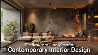 Unveiling the Beauty of Raw Materials: Contemporary Interior Design Inspirations