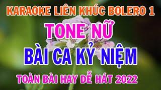 Karaoke Liên Khúc Bolero 1 Tone Nữ Nhạc Sống 2022 l Phối Mới Dễ Hát l Nhật Nguyễn