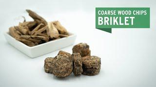 Coarse wood chips Briquetting | Hackschnitzel brikettieren - Press Test