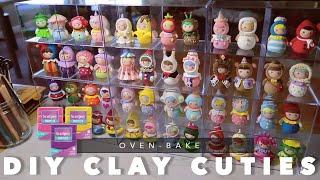 DIY OVEN-BAKE CLAY ART * POP MART INSPIRED｜制作烤箱陶泥小可爱们｜我的某一世大概是女娲吧，最近捏了好多小泥人儿｜盲盒总是抽不中，那么喜欢的东西自己做！