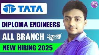 TATA Group is Hiring 2025। Diploma Engineers। Freshers। Permanent Job। Tata Jobs for freshers 2025।