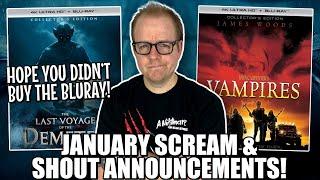 Scream FACTORY January Announcements! | A Month Of VAMPIRES!