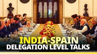 LIVE: PM Modi, H.E. Sanchez of Spain hold delegation level talks at Lakshmi Vilas Palace in Vadodara