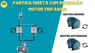 Partida Direta Com Reversão de Motor Trifásico