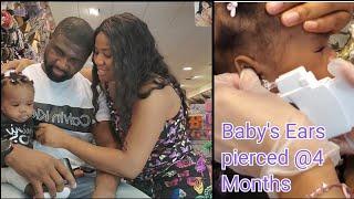 Baby Girl Ear Piercing Video | Babys First Ear Piercing | How to Pierce Your Ears With Gun