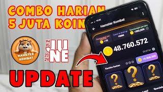 Hamster Kombat Daily Combo Card 5M Coin Today 14-15 June 2024 | Combo Harian Hamster Kombat Hari Ini