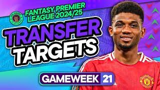 MY FPL GW21 TRANSFER TARGETS ️ Best Midfielder? Gordon vs Bruno  | Fantasy Premier League 2024/25