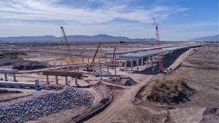 South Mountain Freeway Progress Drone Flyover | Salt River Segment | March 2019