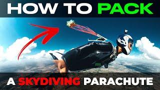 How to pack a Skydiving Parachute 🪂 | EXTREMELY Detailed and EASY to understand