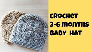 Make This Adorable 3-6 Month Baby Hat ️ Free Crochet Tutorial!