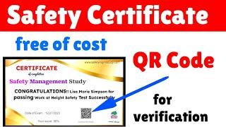 Free online safety officer certificate | free online safety courses with certificates.