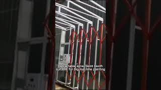 Retractable spray paint booth, suitable for big machine painting.  #paintbooth #spraybooth #