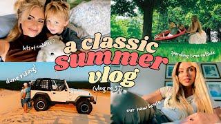 A Classic Mrs. Midwest Summer ️ || VLOG 37 || Chatty GRWM, Grocery Haul, Dunes, & Beach Biking!