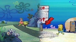 Two ways of entering The Krusty Krab