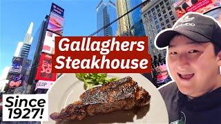 Is the BEST STEAK in NYC in TIMES SQUARE? Gallaghers Steakhouse Review