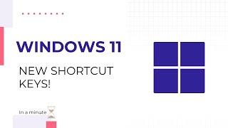 Windows 11 New Shortcut Keys | Tricky4you