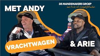 Andy bij Arie in de vrachtwagen!