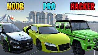 NOOB vs PRO vs HACKER - DriveX Car Crash Simulator