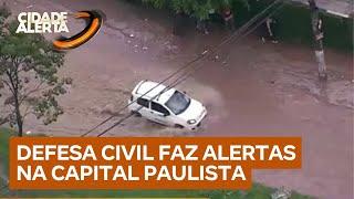 Defesa Civil emite alerta severo para fortes chuvas na capital paulista