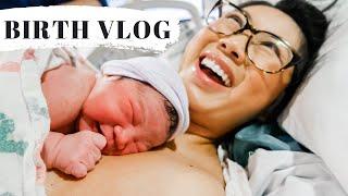 LABOR AND DELIVERY VLOG (NO EPIDURAL) // Emotional Birth | First Time Mom 