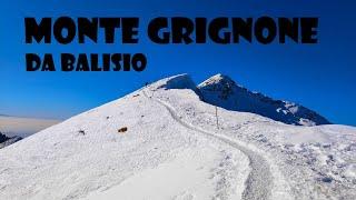 Grigna Settentrionale invernale 2410m  dal Colle di Balisio (LC) Trekking Lombardia,Italy.