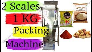 1kg packing machine with two scales and pneumatic driven