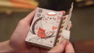 Saturn Magic - Samurai Otter Playing Cards - Bushido Edition (Scarlet) Playing Cards