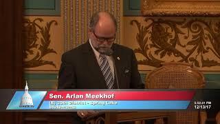 Sen. Meekhof delivers end of year statement