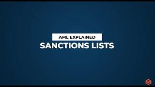 Sanctions List l AML Explained #12