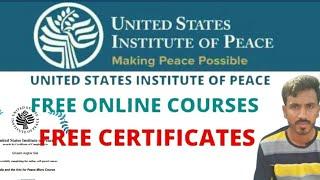 united states institute of peace free online cources with free certificates|How to apply.#asgr Teach