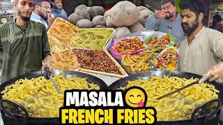 HOW to Make CRISPY FRIES  5 Masalay Wali FRENCH FRIES  Street Food Perfect Besan Aloo Chips Recipe