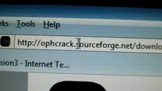 Ophcrack Vista Figured out