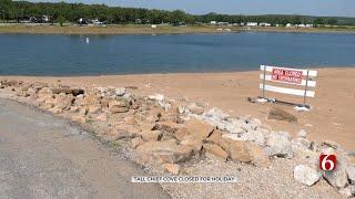 Low Water Levels Keep Skiatook Lake's Tall Chief Cove Closed For Holiday