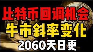 比特币回调机会！牛市斜率发生变化……2060天日更#比特币 #crypto #btc