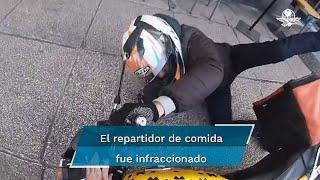 Motociclista protagoniza pelea sobre Paseo de la Reforma tras invadir ciclovía