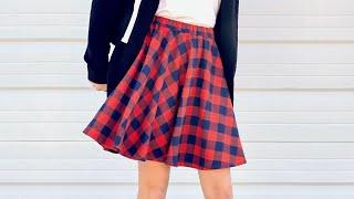 DIY Circle Skirt with enclosed elastic waistband. Any age + Any size. Easy!