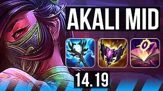 AKALI vs AHRI (MID) | Penta, 71% winrate, Legendary, 17/2/4 | EUW Master | 14.19